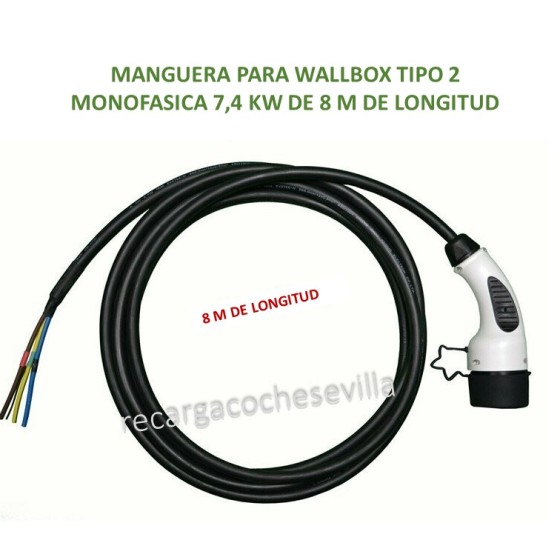 Cable carga 7,4 kw Tipo 32A...